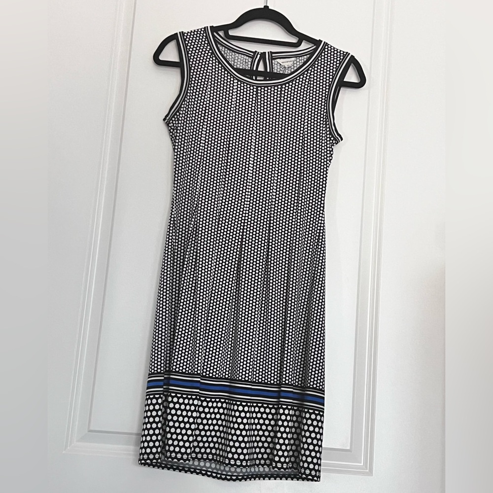 Max Studio. Elegant Black and White Sleeveless Dress. XS